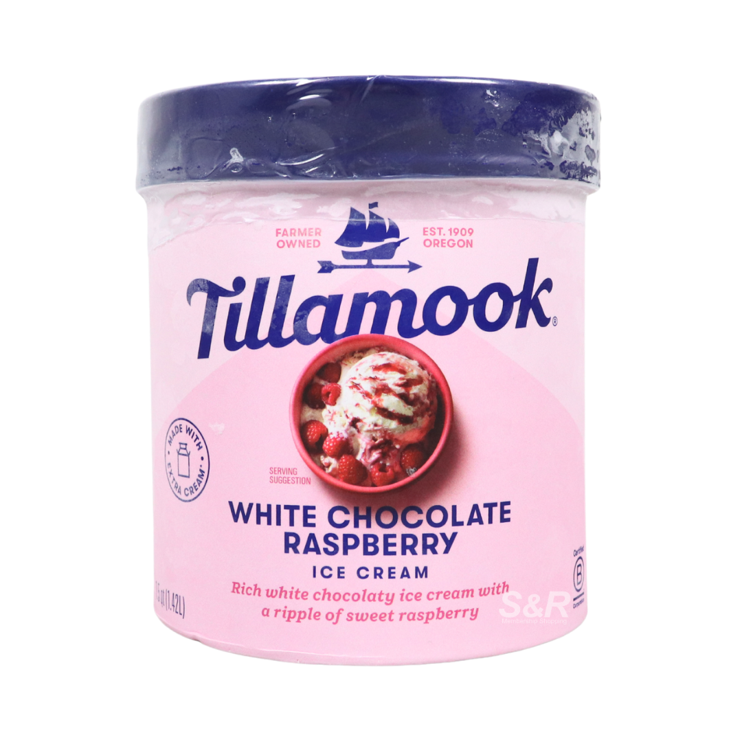 Tillamook White Chocolate Raspberry Ice Cream 1.42L